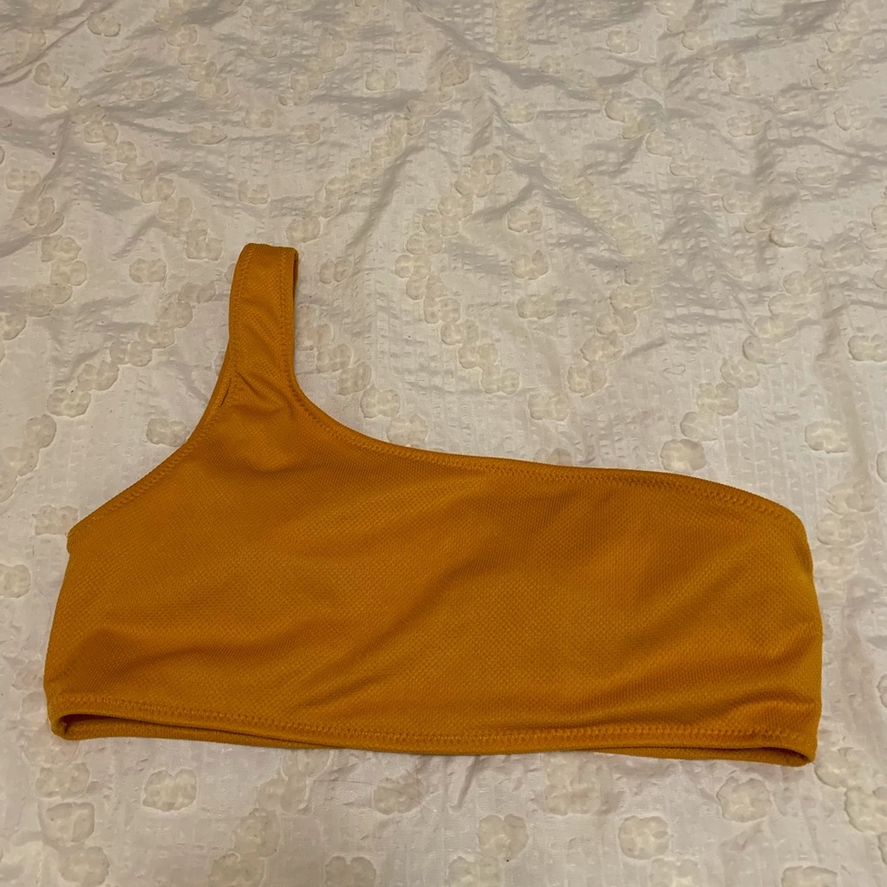 Orange/Yellow One Shoulder Bikini Top
